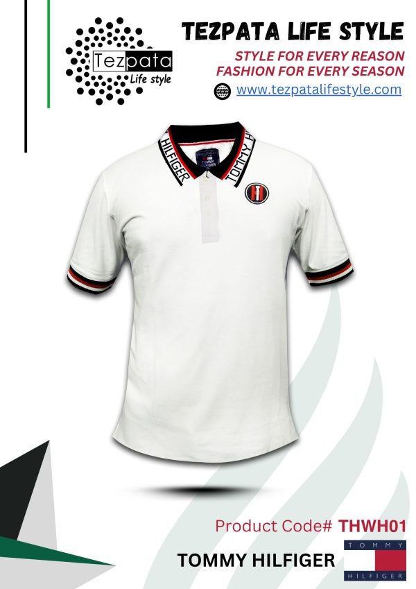 tommy hilfiger polo shirt, Colour: white