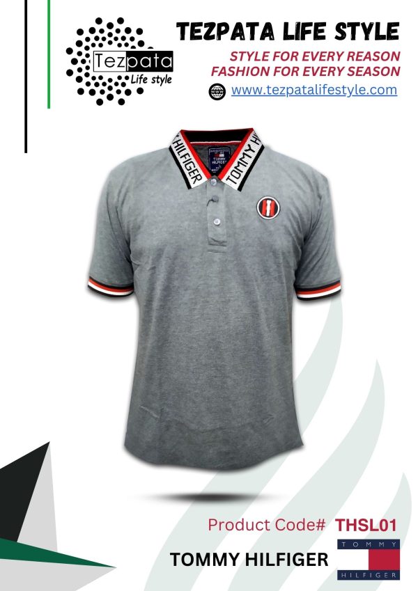 tommy hilfiger polo shirt, Colour: grey