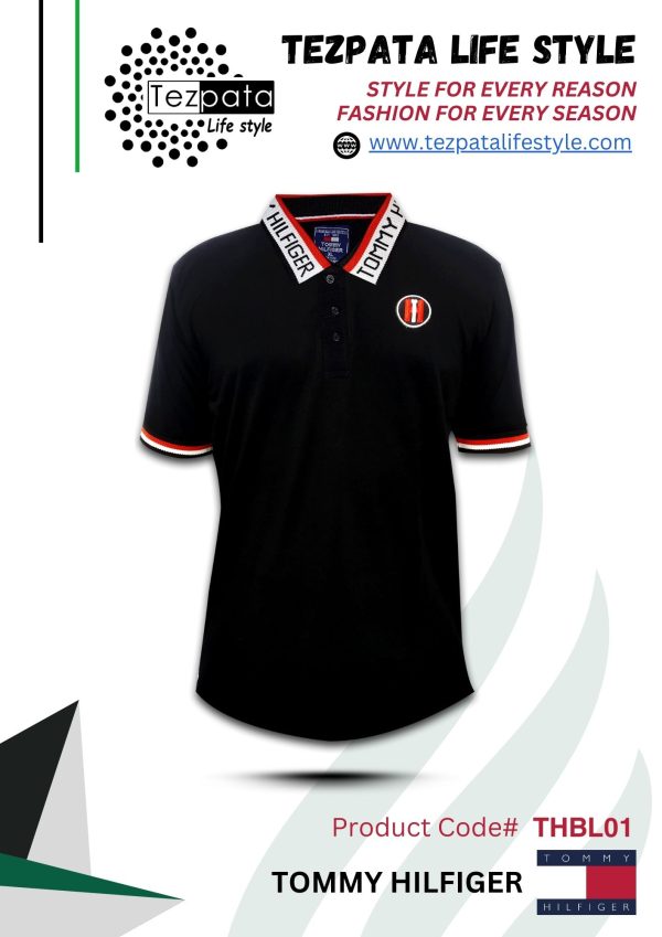 tommy hilfiger polo shirt, Colour: black